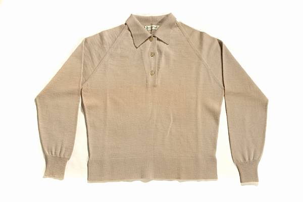 Appraisal: A Marilyn Monroe tan wool sweater s With long sleeves