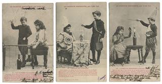 Appraisal: Tom Tit La Science Amusante Magic-Themed Photographic Postcards Paris ca