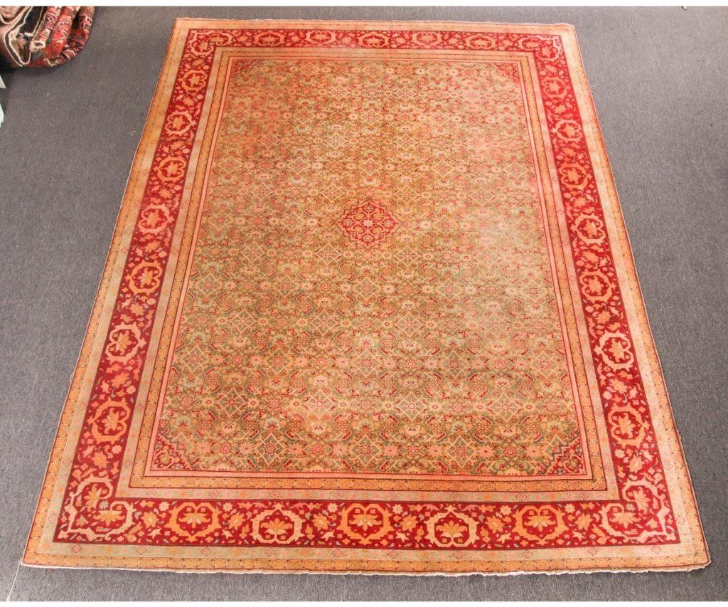 Appraisal: Palace size Agra carpet probably northern India circa overall light