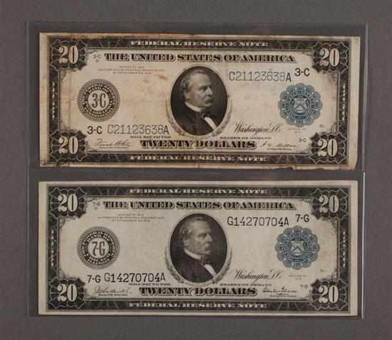 Appraisal: Two United States Federal Reserve Notes Series of comprising Philadelphia