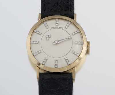 Appraisal: A Longines k Gold and Diamond-Set Mystery Wrist Watch k