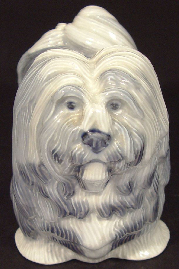 Appraisal: Royal Copenhagen china Komondor with hand painted decoration and printed