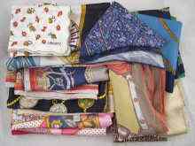 Appraisal: Twelve lady's scarves some pure silk including Hermes and Liberty