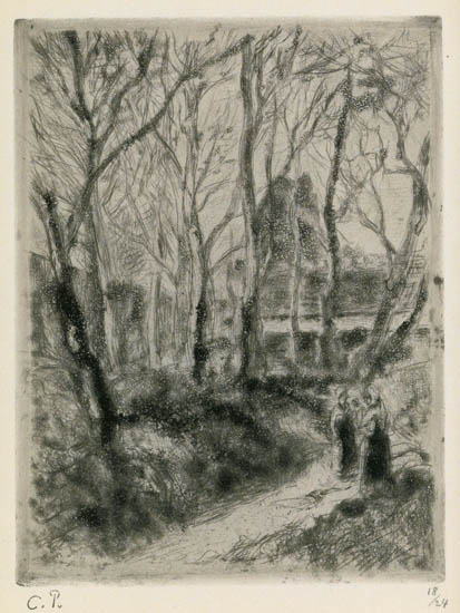 Appraisal: CAMILLE PISSARRO Sente des Pouilleux petite planche Etching aquatint and