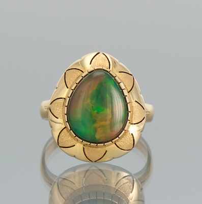 Appraisal: A Ladies' Gold and Opal Doublet Ring From Central America