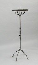 Appraisal: An Antique Wrought Iron Floor Standing Candle Stand An antique