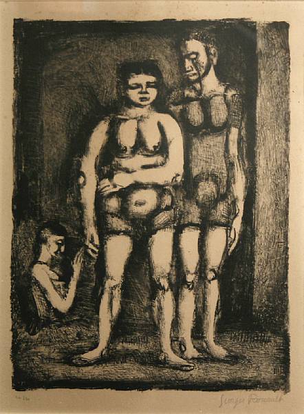 Appraisal: Georges Rouault French - Lutteuse from Saltimbanques C R Lithograph