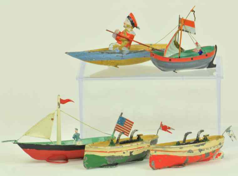 Appraisal: EXTENSIVE GROUPING OF EARLY SMALL SCALE BOAT Hand painted overall