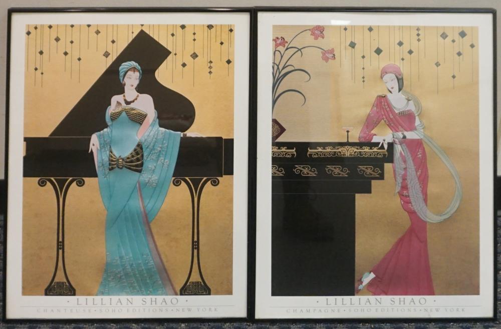 Appraisal: AFTER LILLIAN SHAO TAIWANESE AMERICAN B TWO OFFSET COLOR PRINTS