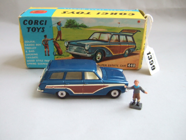 Appraisal: A Corgi Ford consul Cortina super estate car golf edition