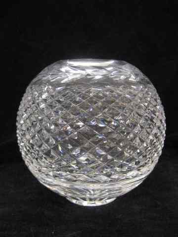 Appraisal: Waterford Cut Crystal Vase ball shape elaborate cutwork '' signed