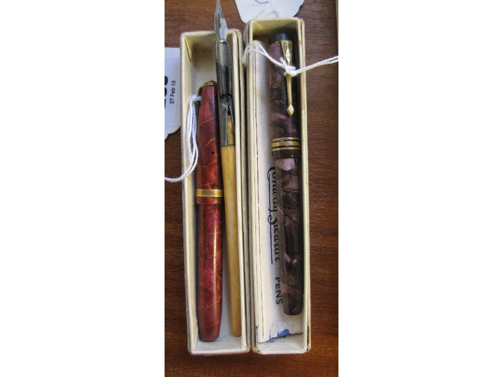 Appraisal: Lot comprising two fountain pens and one other