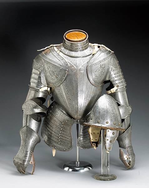 Appraisal: A composite Italian three-quarter suit of armor in the Pisan