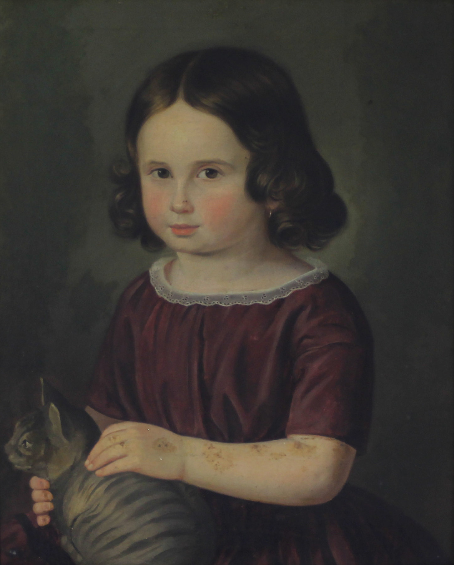 Appraisal: Early th Century School Portrait of a Girl with a