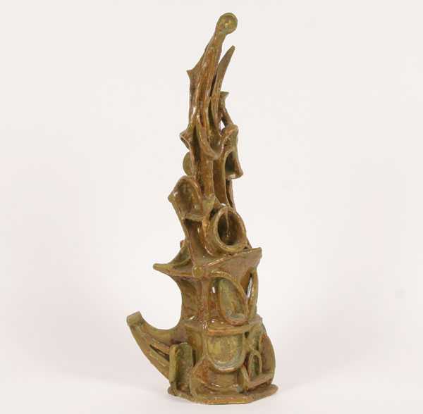 Appraisal: Robert Lohman American - abstract surrealist tower glazed ceramic sculpture