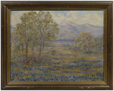 Appraisal: Maude Spiller Holt bluebonnet painting Arkansas - landscape with bluebonnets