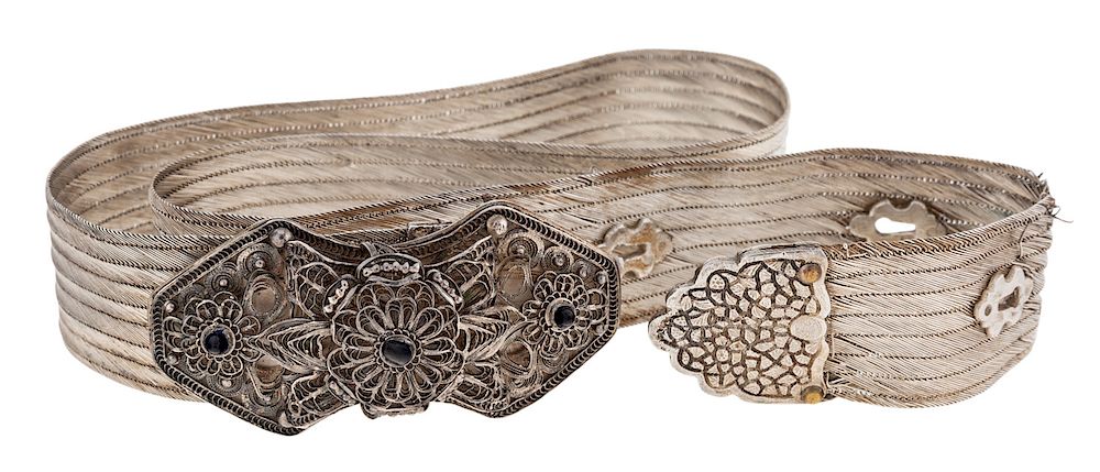 Appraisal: AN ARMENIAN SILVER BELT VAN TH CENTURY AN ARMENIAN SILVER