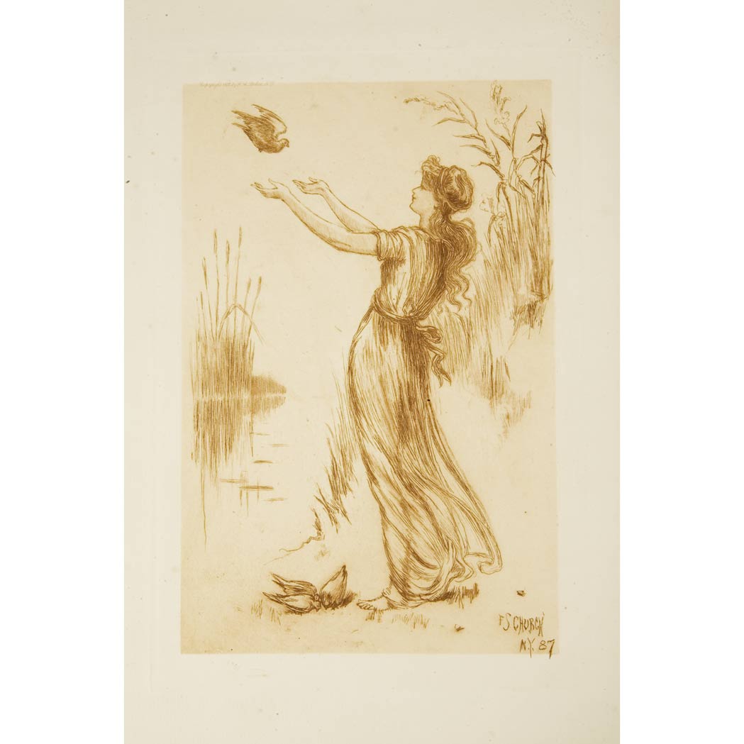 Appraisal: AMERICAN ARTISTS - CHURCH FREDERICK Representative Etchings by Artists of