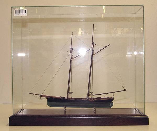 Appraisal: A painted wood sailing ship model early th century Within