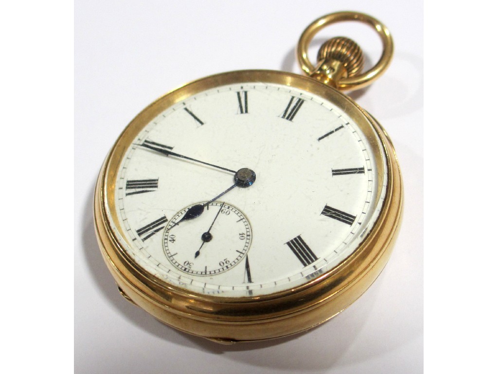 Appraisal: A gents Edwardian ct gold open face pocket watch with