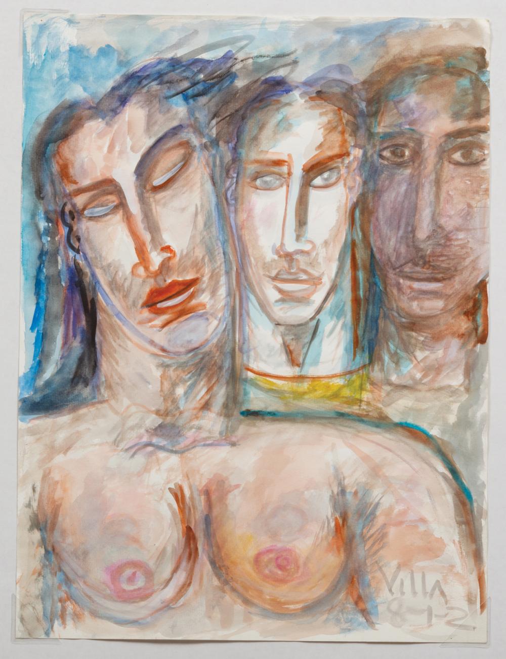 Appraisal: Mario Villa Nicaraguan New Orleans - Three Women watercolor on