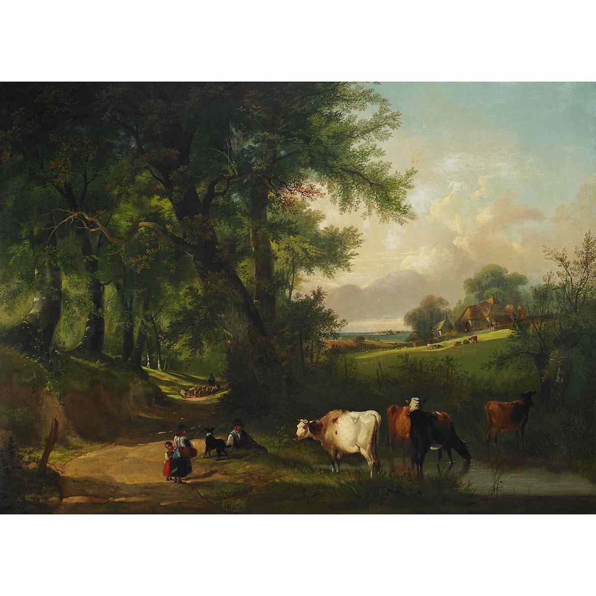 Appraisal: Henry and Charles Shayer th Century British RUSTIC SCENE IN