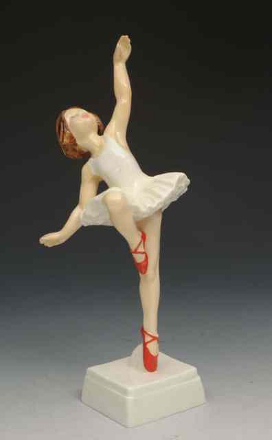 Appraisal: A ROYAL WORCESTER PORCELAIN MODEL 'Red Shoes' modelled by Freda