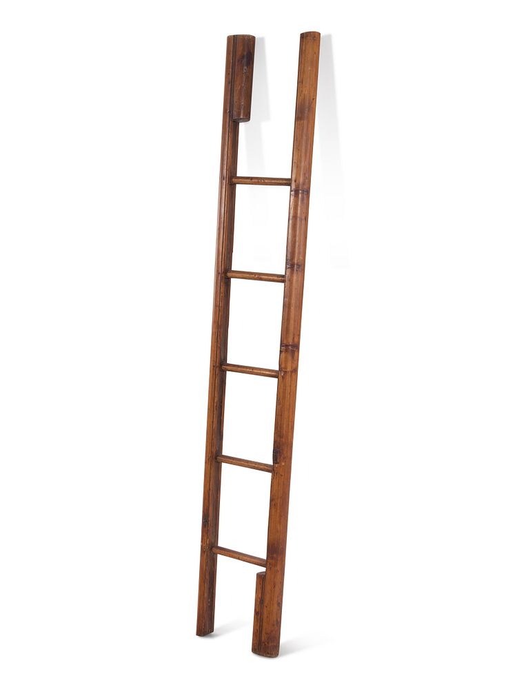 Appraisal: A George III Style Pine Collapsible Library Ladder A George