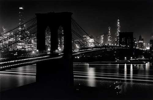 Appraisal: FEININGER ANDREAS - Brooklyn Bridge at Night Silver print x