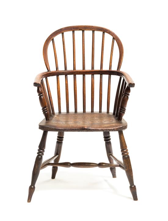 Appraisal: Sale Lot An American Oak Windsor Chair having a shaped