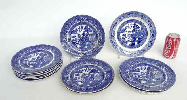 Appraisal: Lot th c flow blue plates imperfections