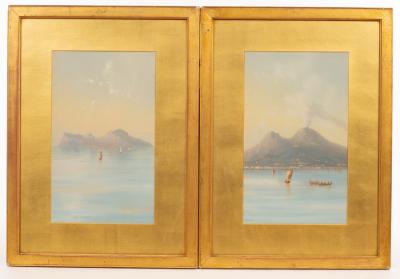 Appraisal: Attributed to Giuseppe Corelli - Vesuvius Naples Isle of Capri