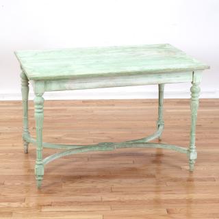 Appraisal: Swedish Neo-Classical paint decorated table th c pale green paint