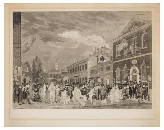 Appraisal: KRIMMEL John Lewis Election Day Philadelphia after Engraving x mm