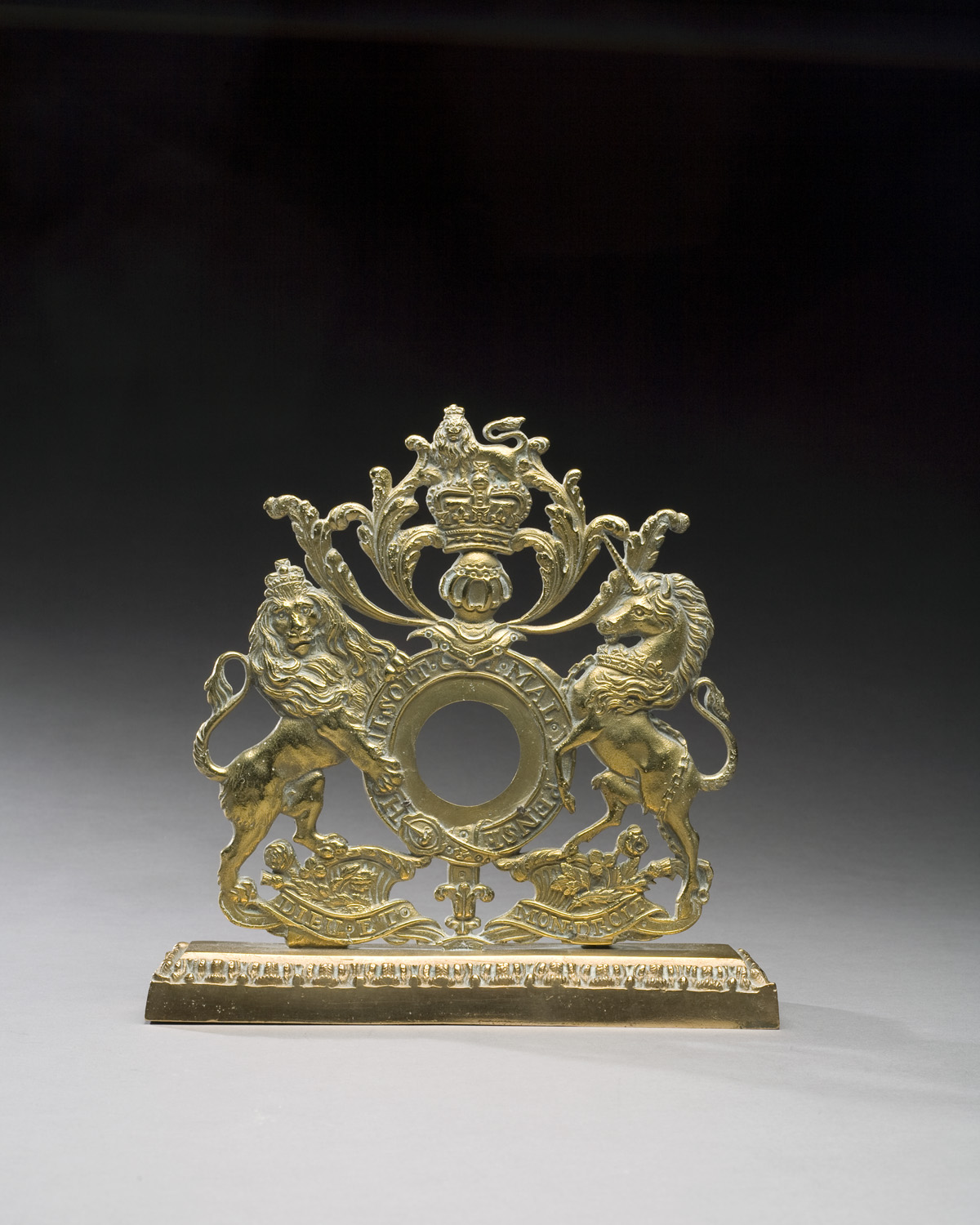 Appraisal: ENGLISH BRASS WATCH STAND IN THE FORM OF THE ROYAL