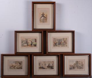 Appraisal: Thomas Rowlandson Dr Syntax Etchings Set of Six Thomas Rowlandson