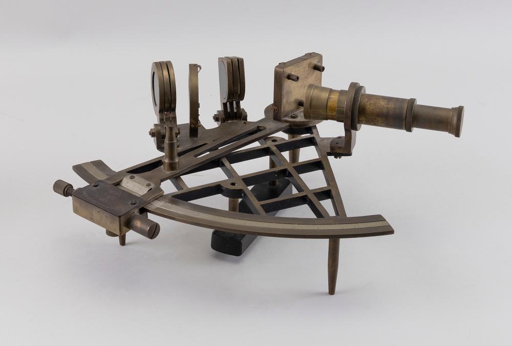 Appraisal: REPRODUCTION HENRY BARROW CO BRASS CUT FRAME SEXTANT TH CENTURY