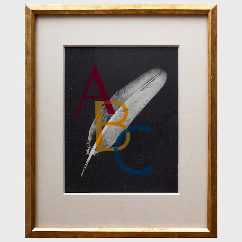 Appraisal: Man Ray - Alphabet pour adultes Screenprint and rayograph in