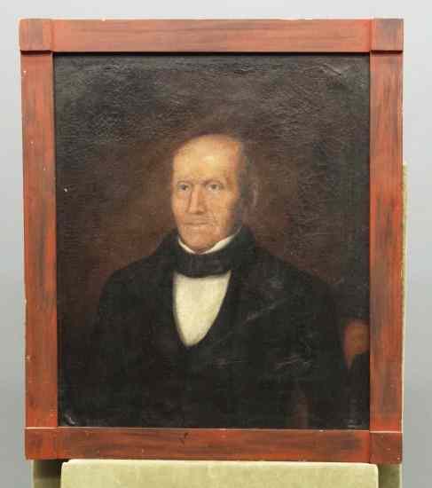 Appraisal: th c oil on canvas portrait of a gentleman Site