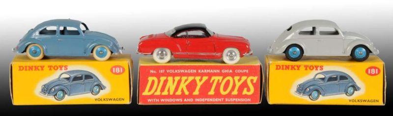 Appraisal: Lot of Dinky Toys Die-Cast Volkswagens in OB Description English