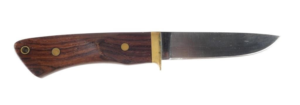 Appraisal: Rare vintage Benchmark Knives fixed blade hunter knife leather sheath