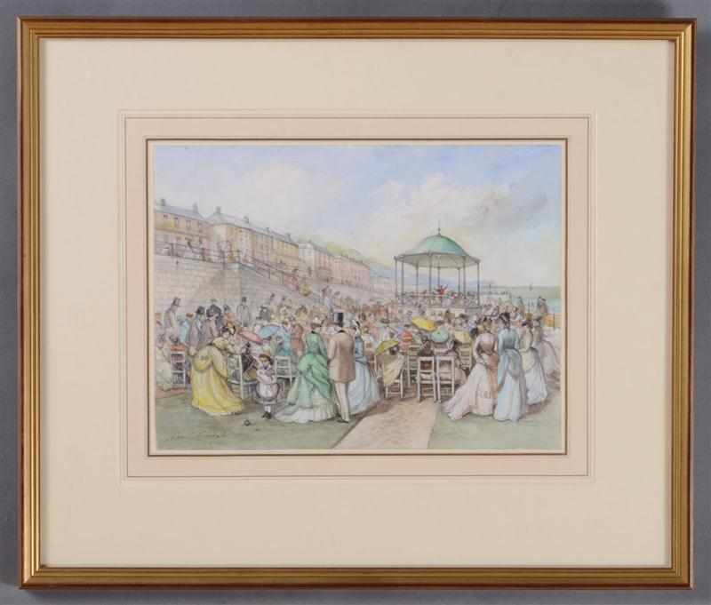 Appraisal: JOHN S GOODALL - THE BANDSTAND Watercolor and bodycolor on