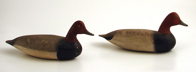 Appraisal: Two miniature redhead decoys both signed C T Sprague one