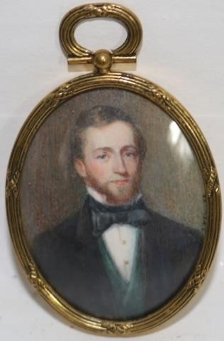 Appraisal: CA C MINIATURE PORTRAIT OF A DISTINGUISHEDGENTLEMAN IN AN OVAL