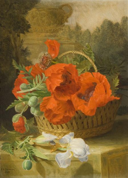 Appraisal: ELOISE HARRIET STANNARD - POPPIES IN A BASKET WITH AN