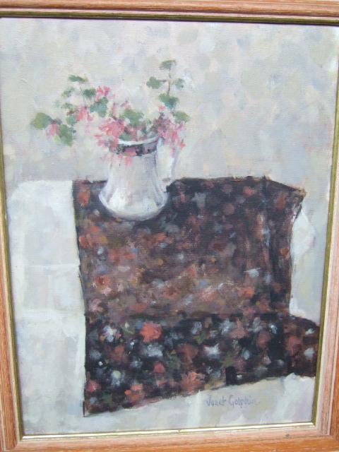 Appraisal: Janet Golphin late th century Still life oil on canvas