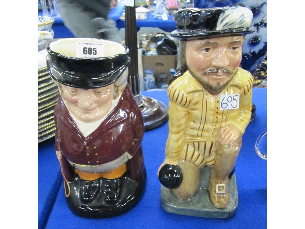 Appraisal: Two Royal Doulton character jugs 'Sir Francis Drake' and 'The