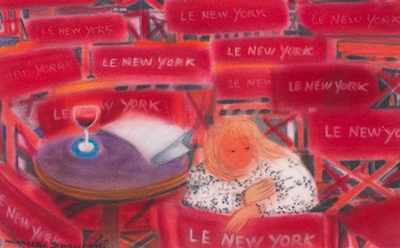 Appraisal: Marcelle Stoianovich American French th Century Cafe Le New-York Marseille