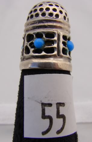 Appraisal: Sok Ung thimble with turquoise stones JVH