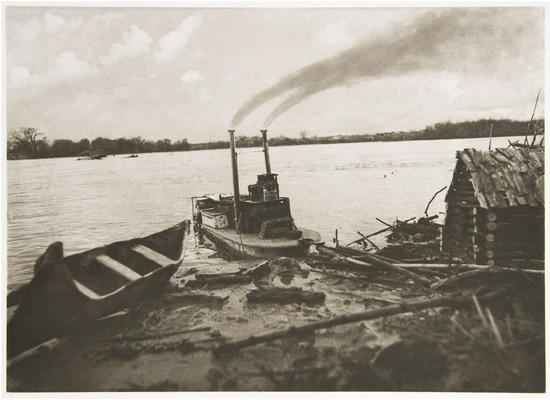 Appraisal: Lothar OsterburgPlatte River Homestead Photogravure signed and dated in pencil